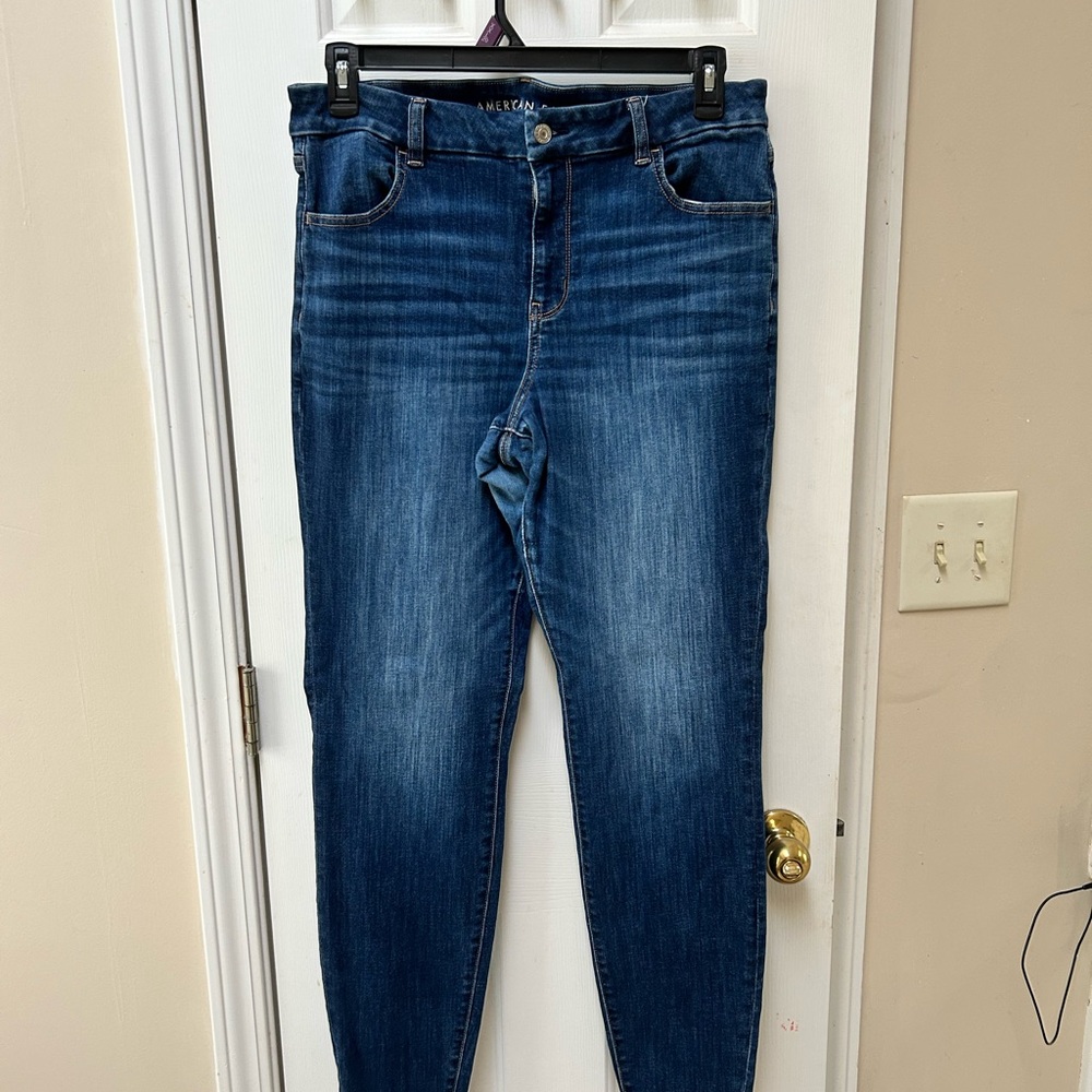 American Eagle Outfitters Women's  Medium-Dark Blue Skinny Jeans